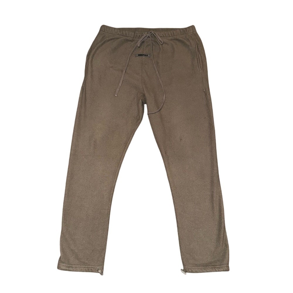 Fear of God Essentials Polar Fleece Sweatpant Taupe Brown Mens Jogger Bungee Hem